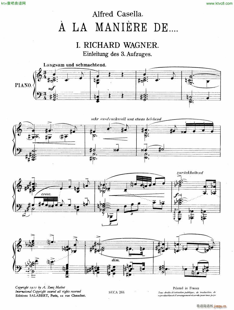 Casella à La Manière de Richard Wagner piano(钢琴谱)1