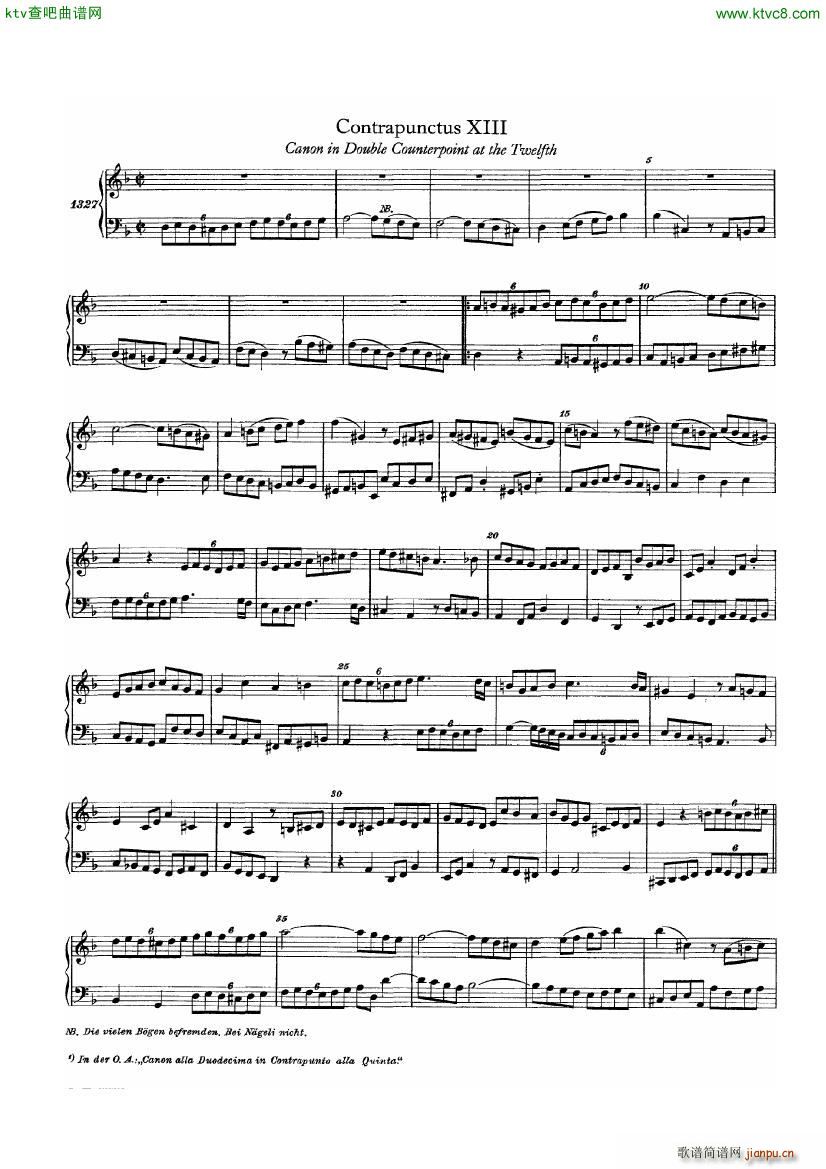 Bach JS BWV 1080 Kunst der Fuge part 2(钢琴谱)14