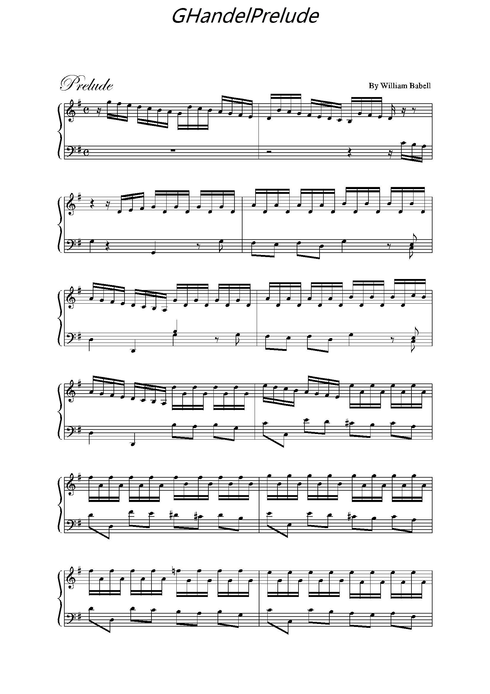 GHandelPrelude(钢琴谱)1