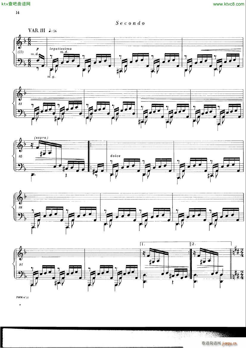 Chopin ekier variations in D(钢琴谱)12