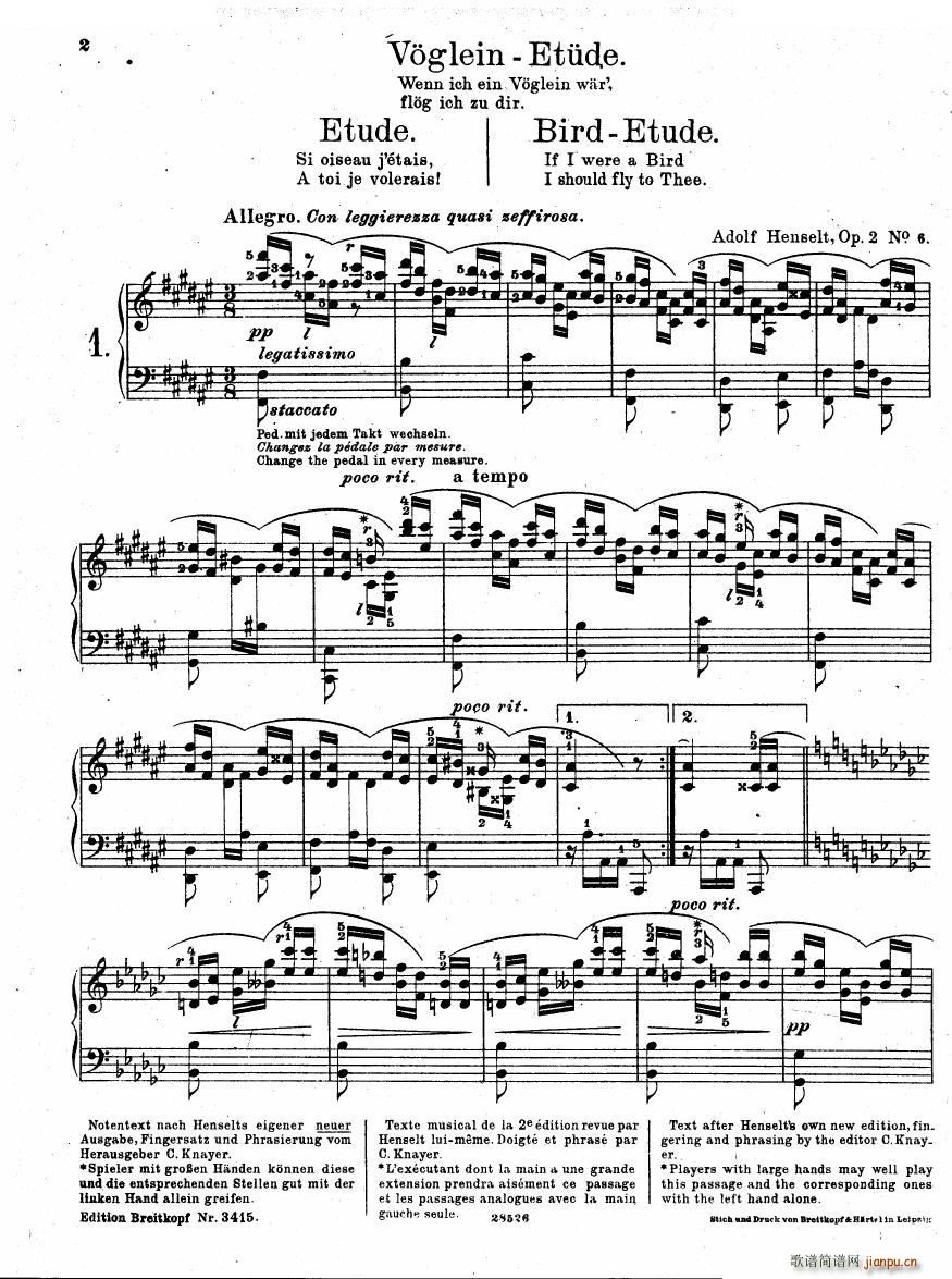 Henselt Piano Solo Album Piano Solo Album(十字及以上)1
