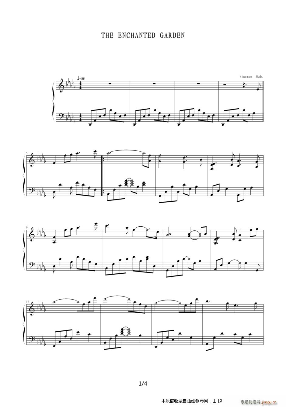 P文柯恩迷境花(钢琴谱)1