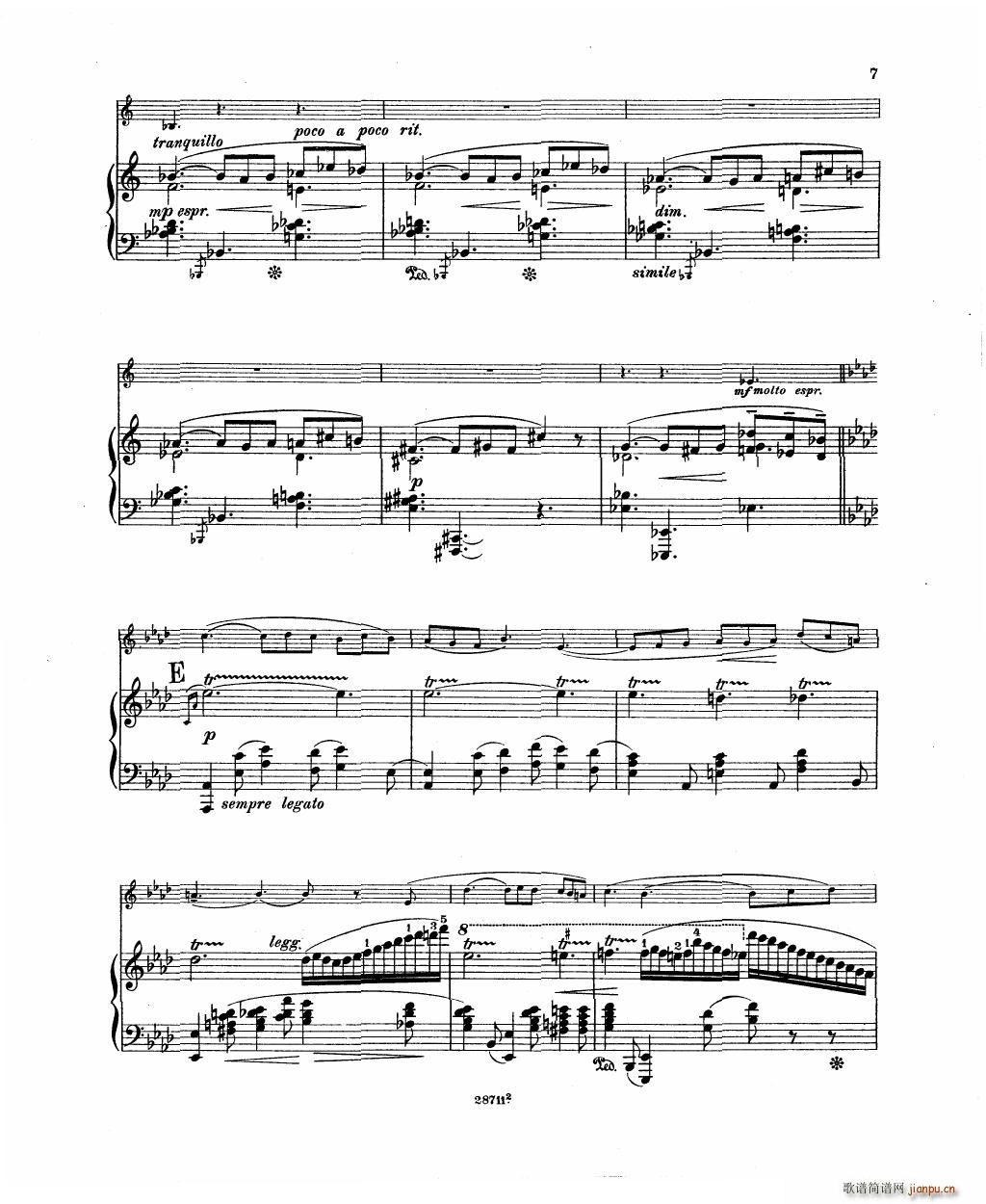 Bowen Barcarolle for violin and piano(钢琴谱)9