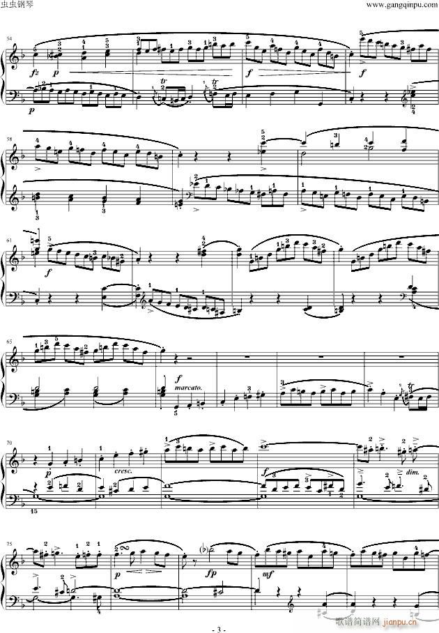 莫扎特F大调钢琴奏鸣曲K533(钢琴谱)3