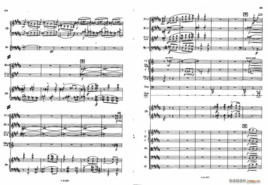 Bartok SZ 83 Piano Concerto No1 Full Score 二(钢琴谱)22