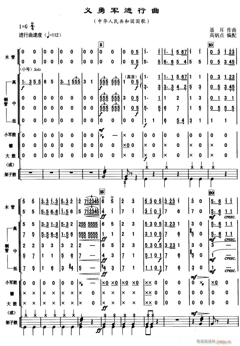 义勇军进行曲 1(总谱)1
