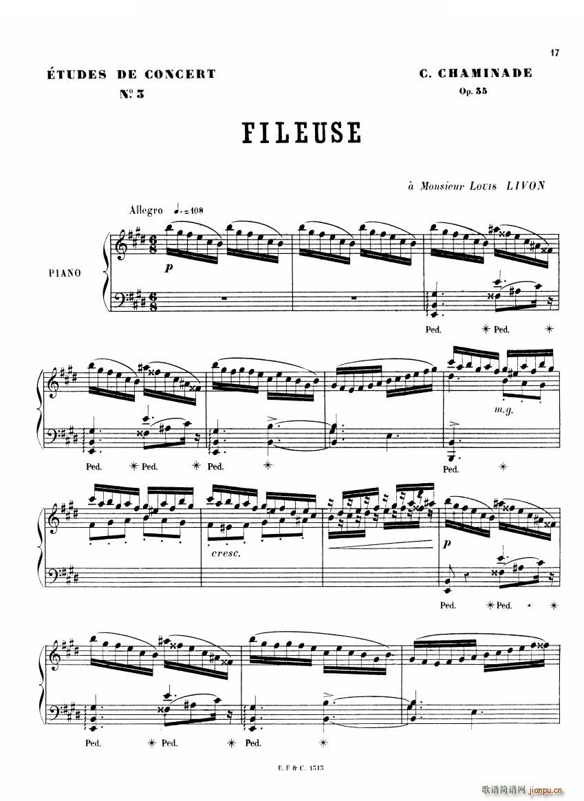 Chaminade 6 Etudes Op35 一 6 Etudes Op35 一(十字及以上)17