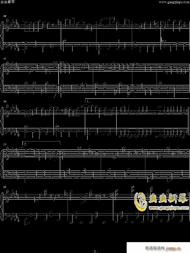 嵐 Bittersweet(钢琴谱)3