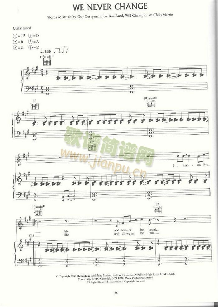 WENEVERCHANGE(吉他谱)1