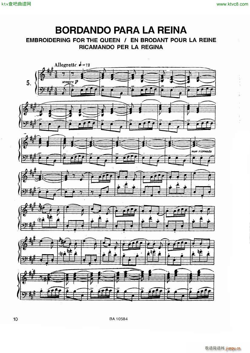 guastavino 10 preludios para piano(钢琴谱)9