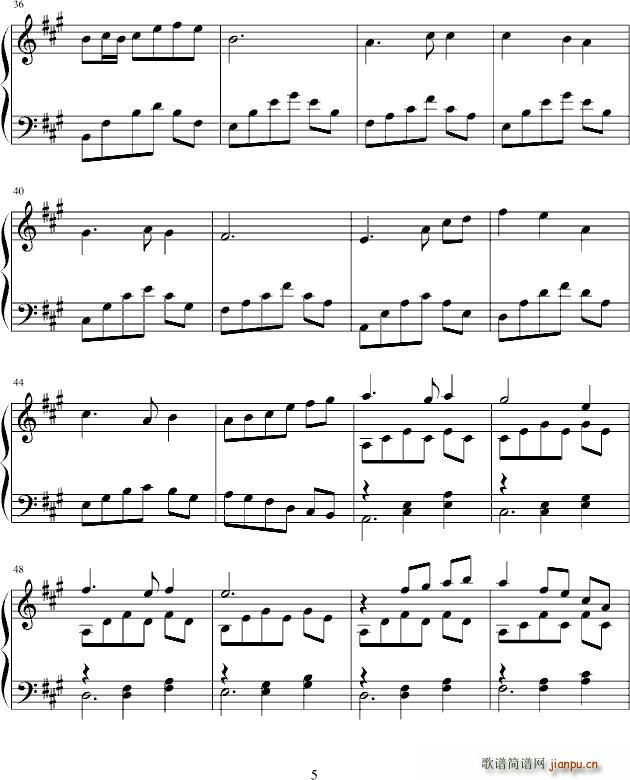 夏日狂想(四字歌谱)5