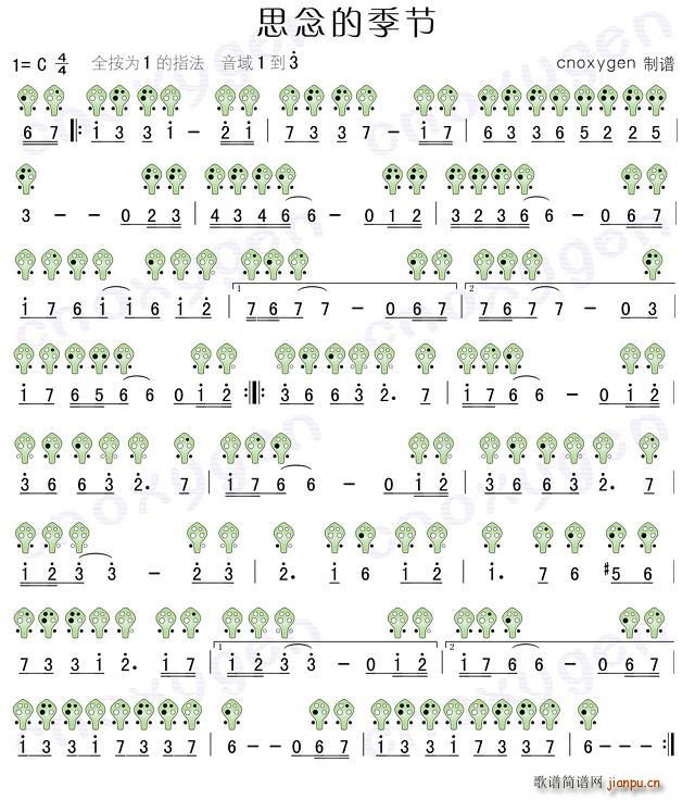 思念的季节(笛箫谱)1
