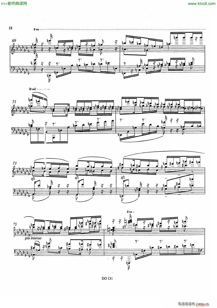 Etude No 12 Prélude et Fugue(钢琴谱)16