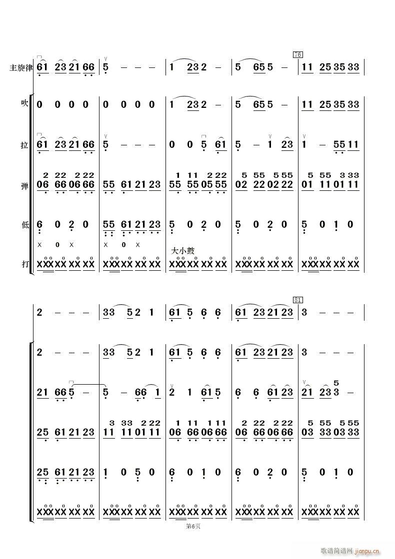 铁路修到苖家寨 民乐合奏(总谱)6