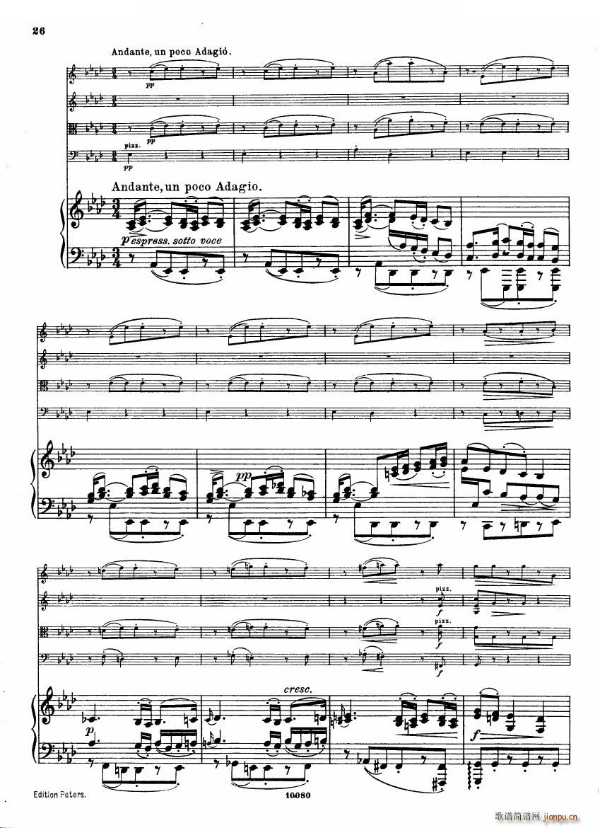 Brahms op 34 Piano Quintet f minor score 一(钢琴谱)25