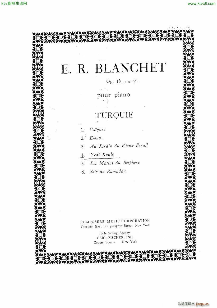 Blanchet Op 18 Turquie(钢琴谱)15