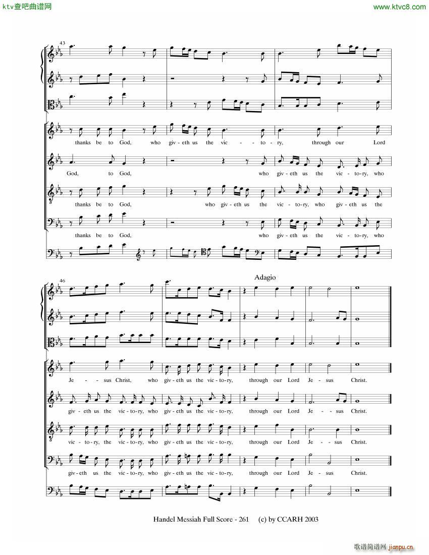 G F Handel Messiah Open Score 七(钢琴谱)20