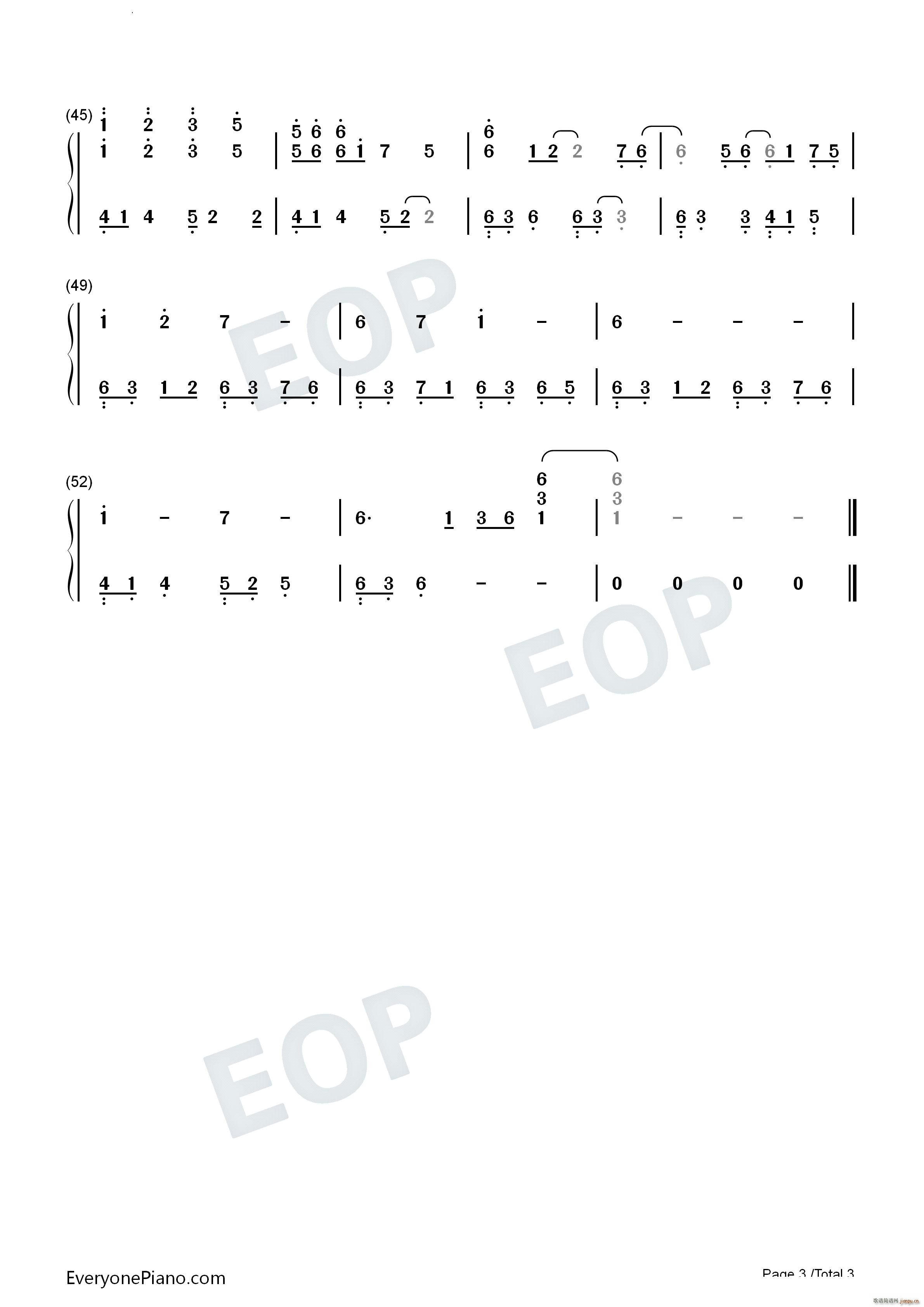 空蝉Man of the World火影忍者疾风传OST(钢琴谱)8