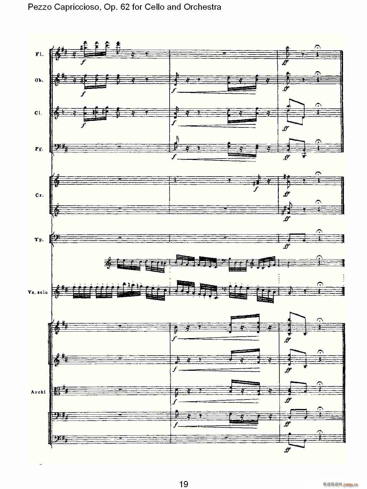 Pezzo Capriccioso, Op.62(大提琴谱)19