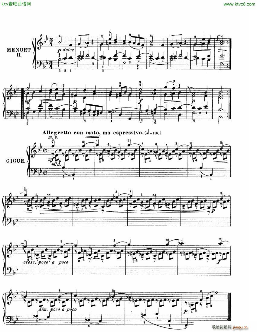 Bach JS BWV 825 Partita no 1 in Bb(钢琴谱)12