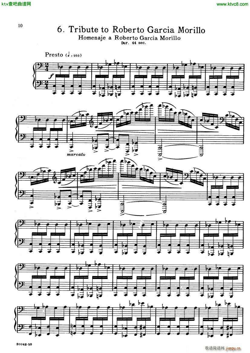 ginastera preludios americanos(钢琴谱)9
