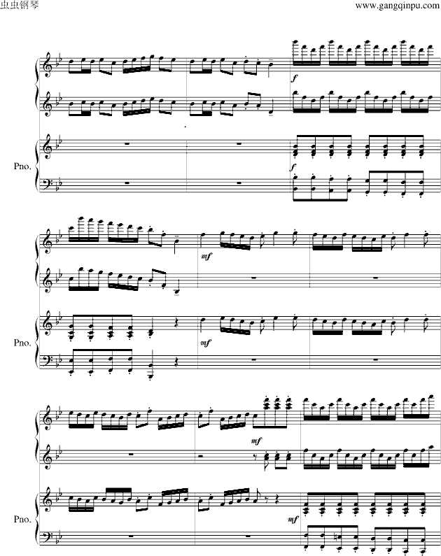 沙巴女王（四手联弹）(钢琴谱)3