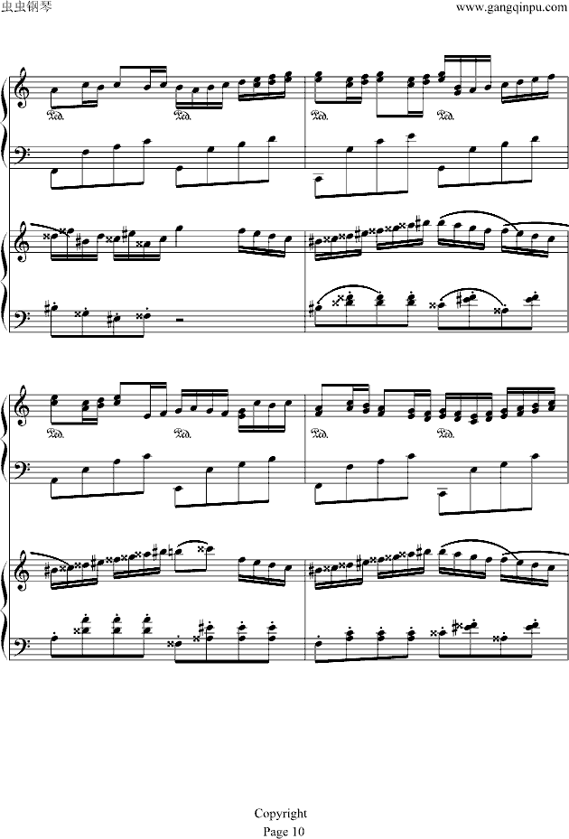 土耳其进行曲——卡农(钢琴谱)10