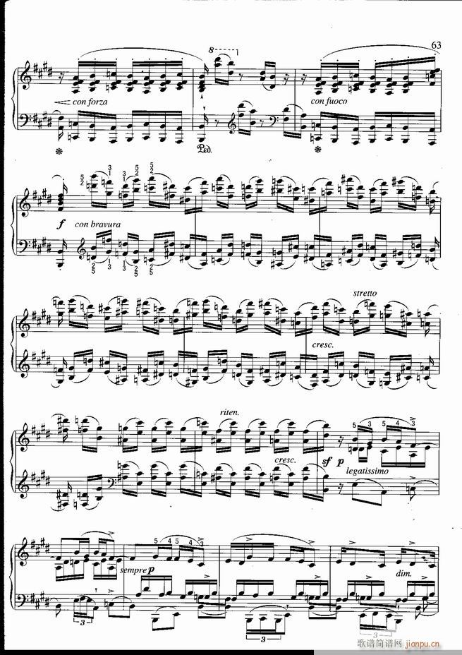 钢琴 不可不弹的世界钢琴名曲100首 五(钢琴谱)64