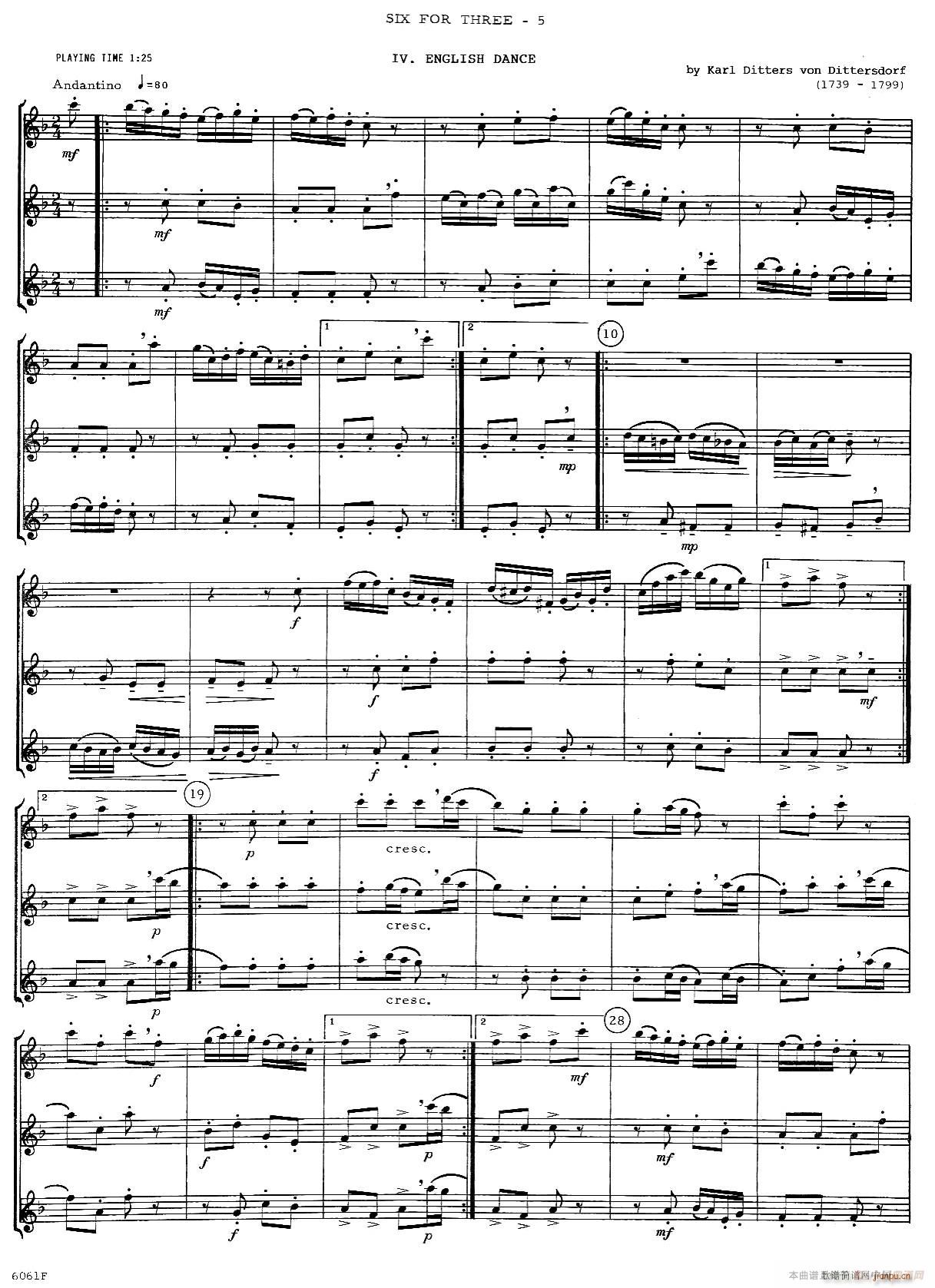 six for three 次中音三重奏(总谱)5