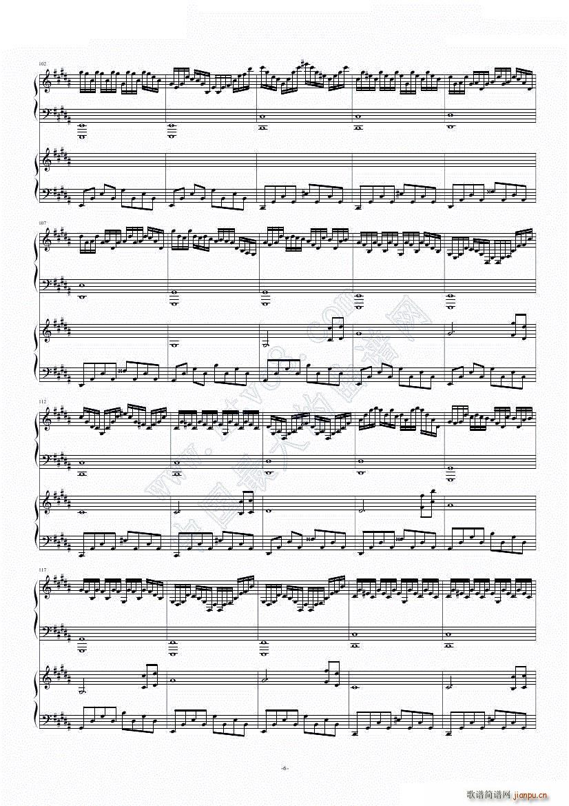 愉快の月光记忆(钢琴谱)6