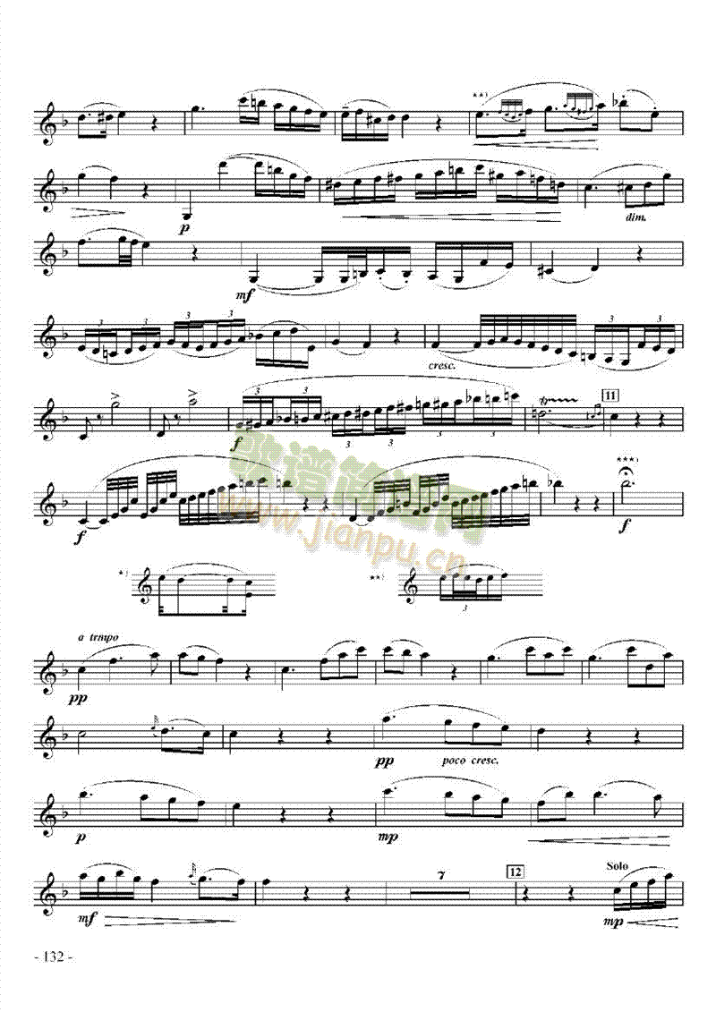 九级外国乐曲管乐类单簧管(其他乐谱)8