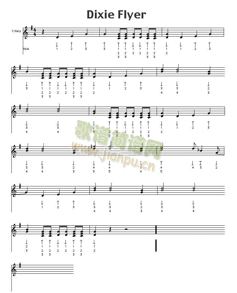 dixieflyer-1口琴谱(其他乐谱)1