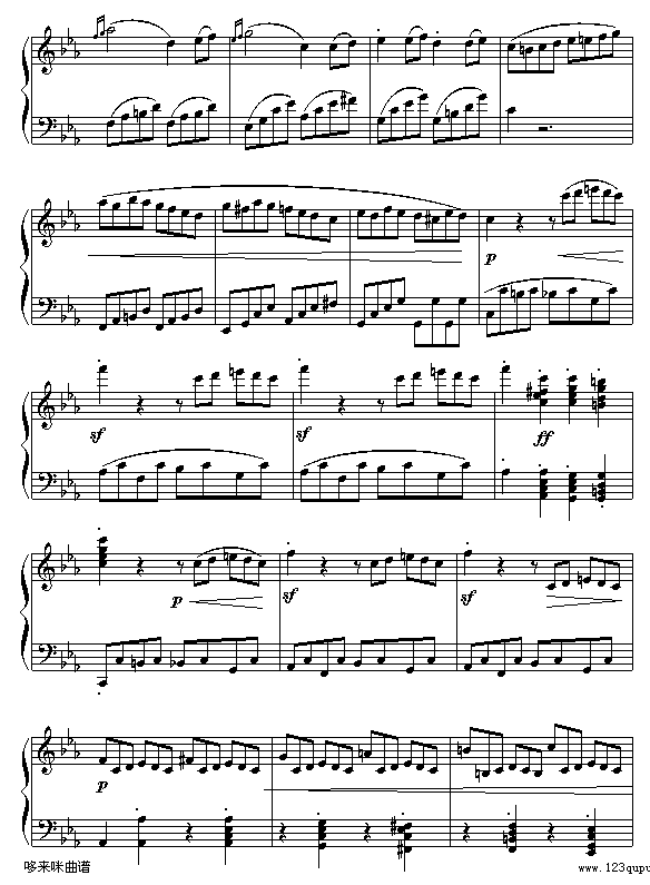 悲怆奏鸣曲第三乐章-贝多芬(钢琴谱)9