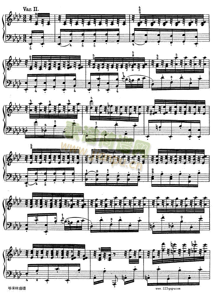 第十二钢琴奏鸣曲--贝多芬(钢琴谱)3