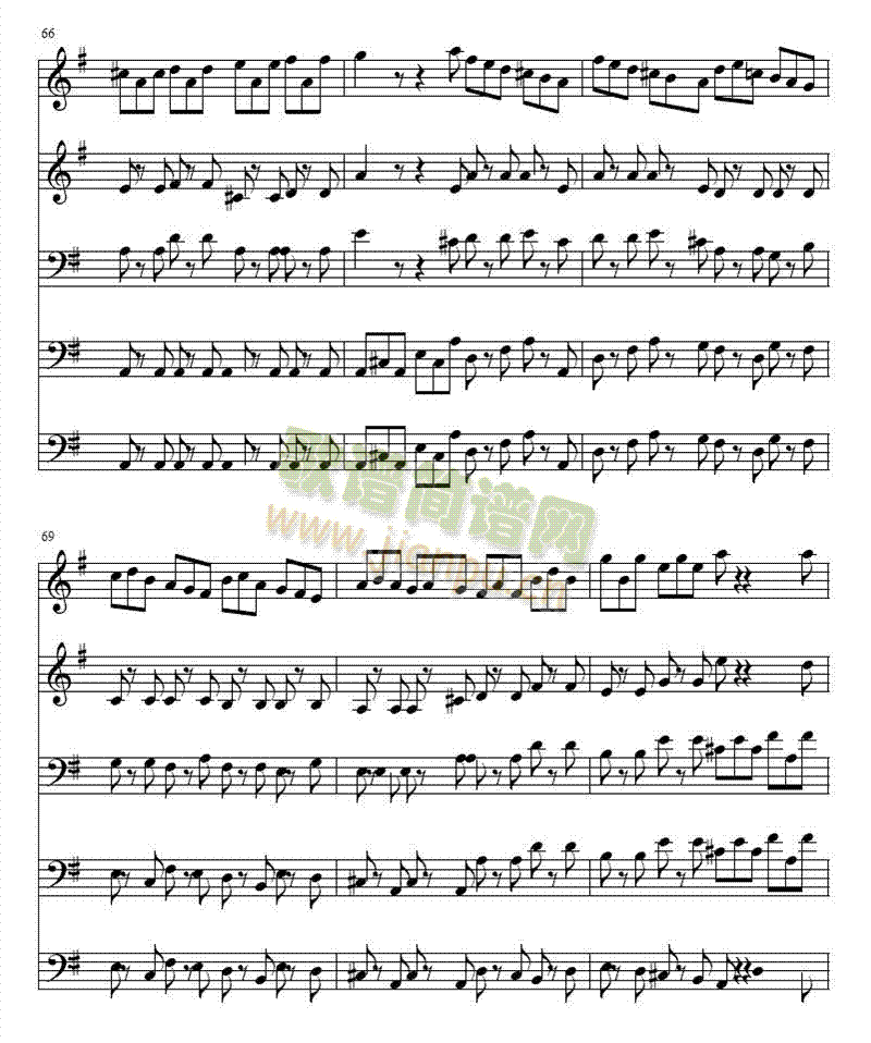 巴赫Ｇ大调铜管五重奏(总谱)12