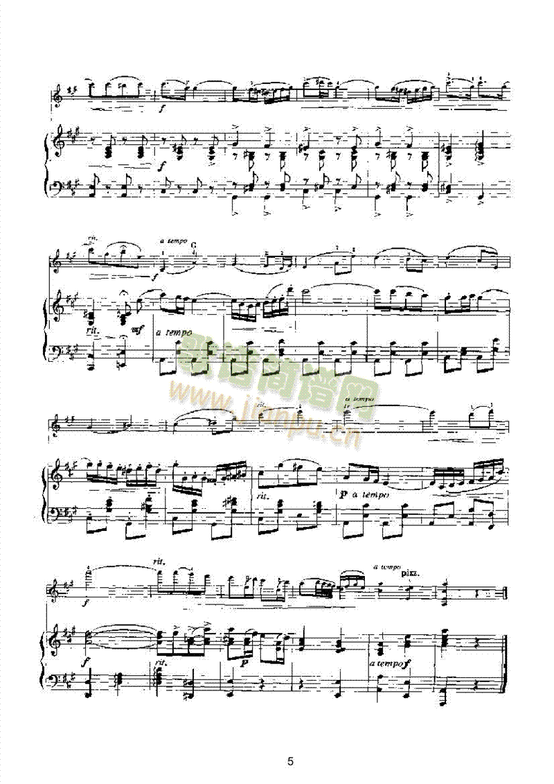 小夜曲弦乐类小提琴(其他乐谱)5