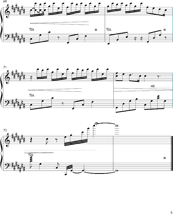 十分爱-]攕hyy﹏.(钢琴谱)8
