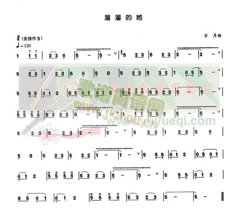 溜溜的他(葫芦丝谱)1