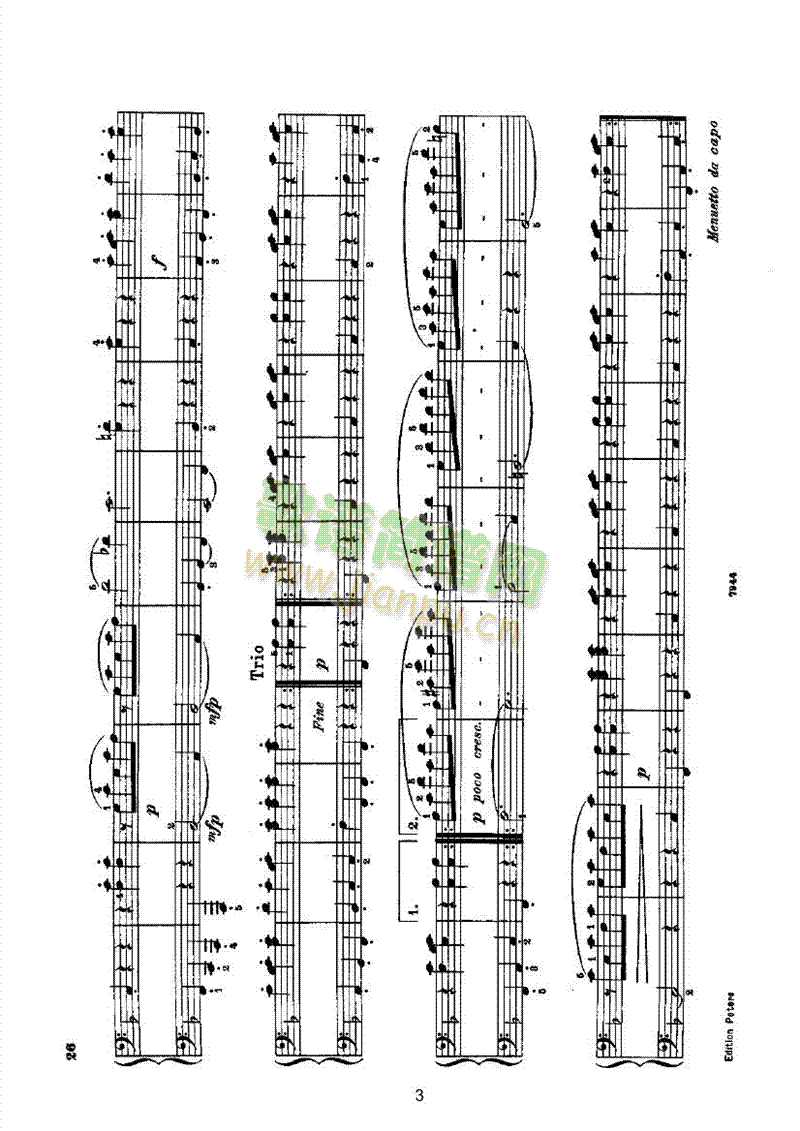 小步舞曲键盘类钢琴(钢琴谱)3