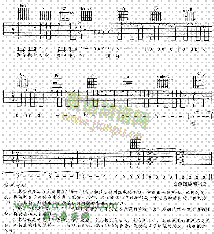 风云(吉他谱)3