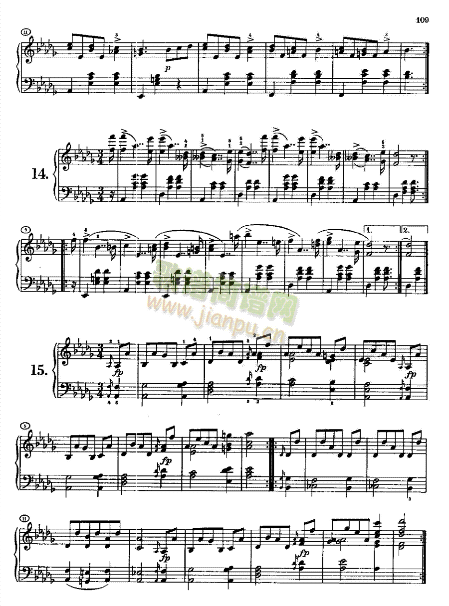 17首德意志舞曲又名连德勒舞曲D366键盘类钢琴(钢琴谱)6