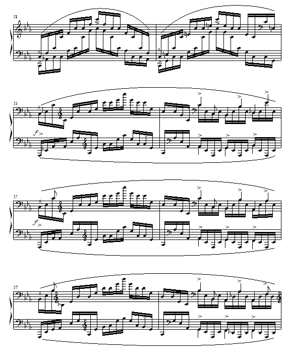 琶音练习曲(钢琴谱)3