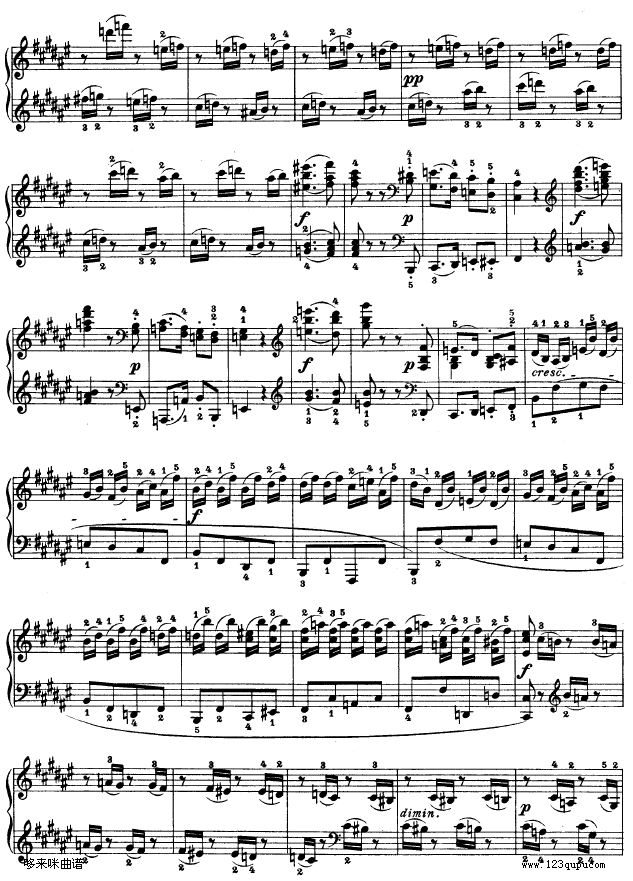 第二十四钢琴奏鸣曲-Op.78-贝多芬(钢琴谱)8