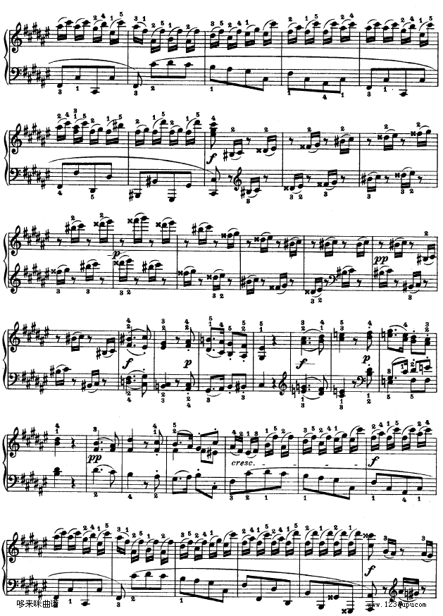 第二十四钢琴奏鸣曲-Op.78-贝多芬(钢琴谱)6