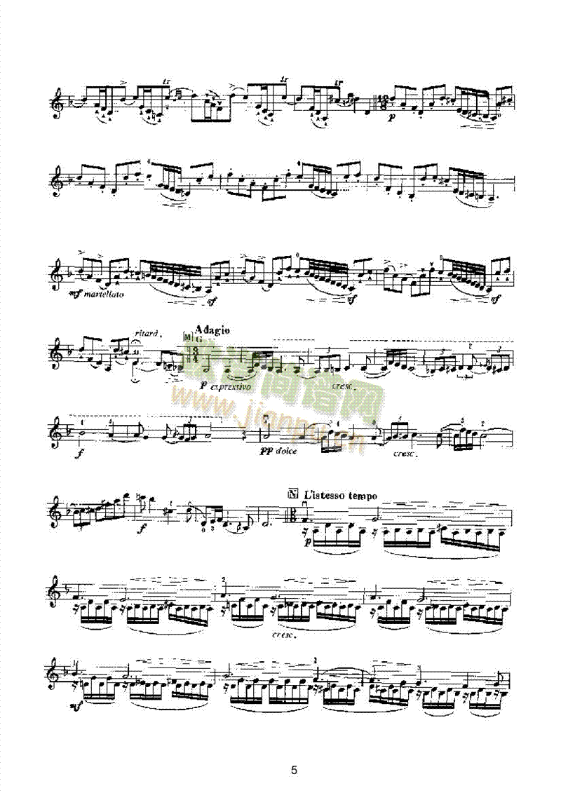 福利亚变奏曲弦乐类小提琴(其他乐谱)5
