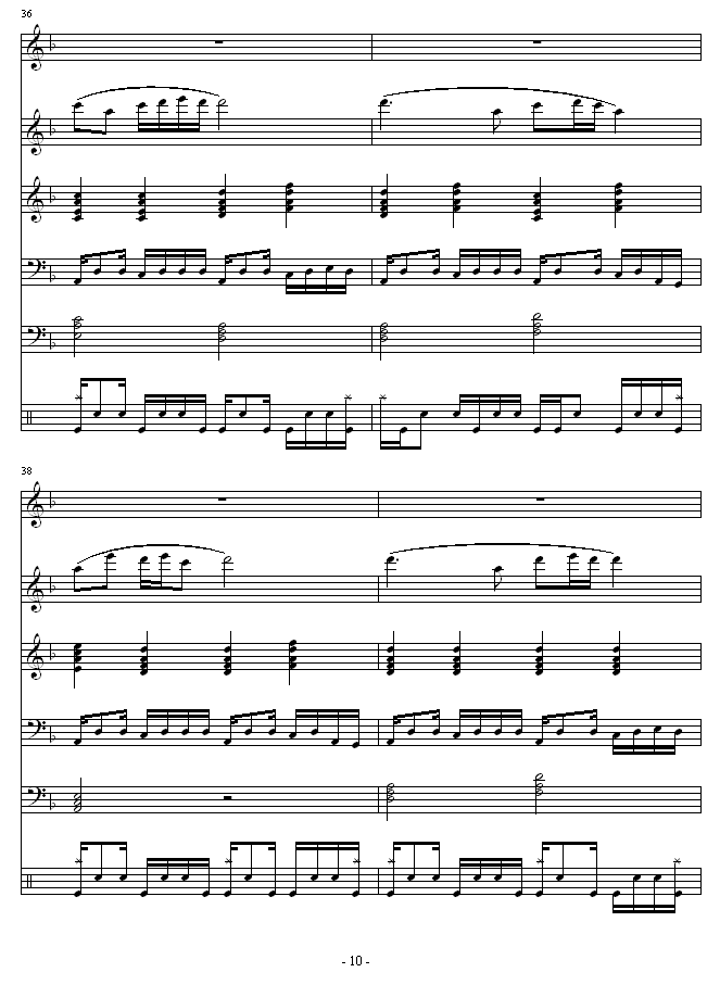 乡情(钢琴谱)10