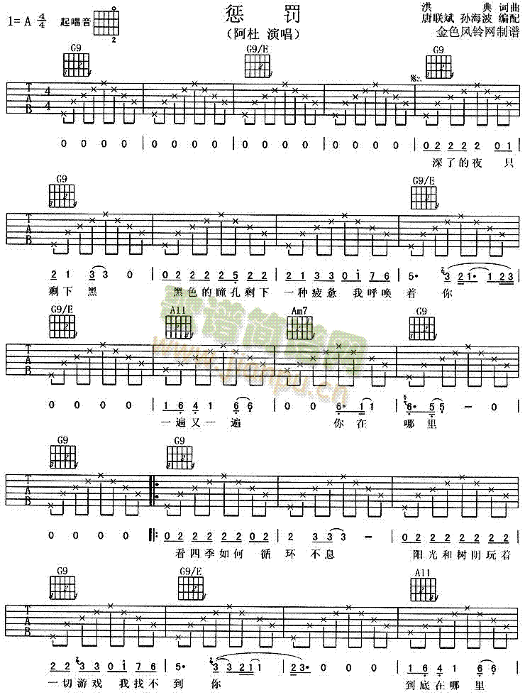 惩罚(吉他谱)1