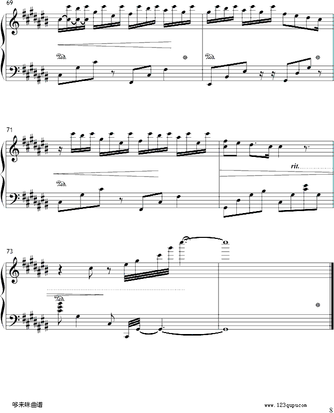 十分爱-]攕hyy﹏.-邓丽欣(钢琴谱)8