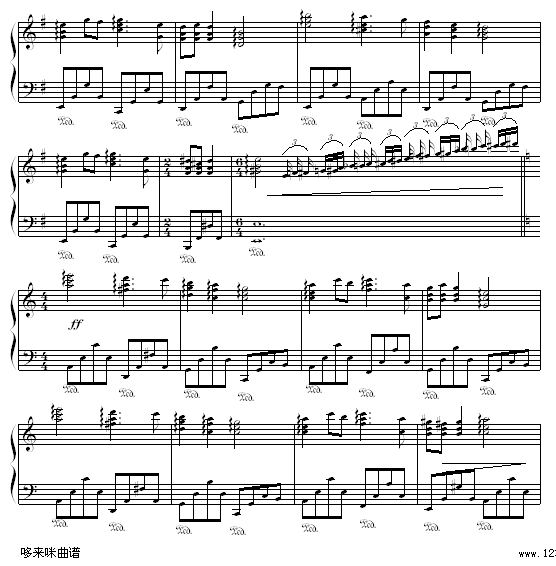 蓝色的爱-dtsrichard版-克莱德曼(钢琴谱)3