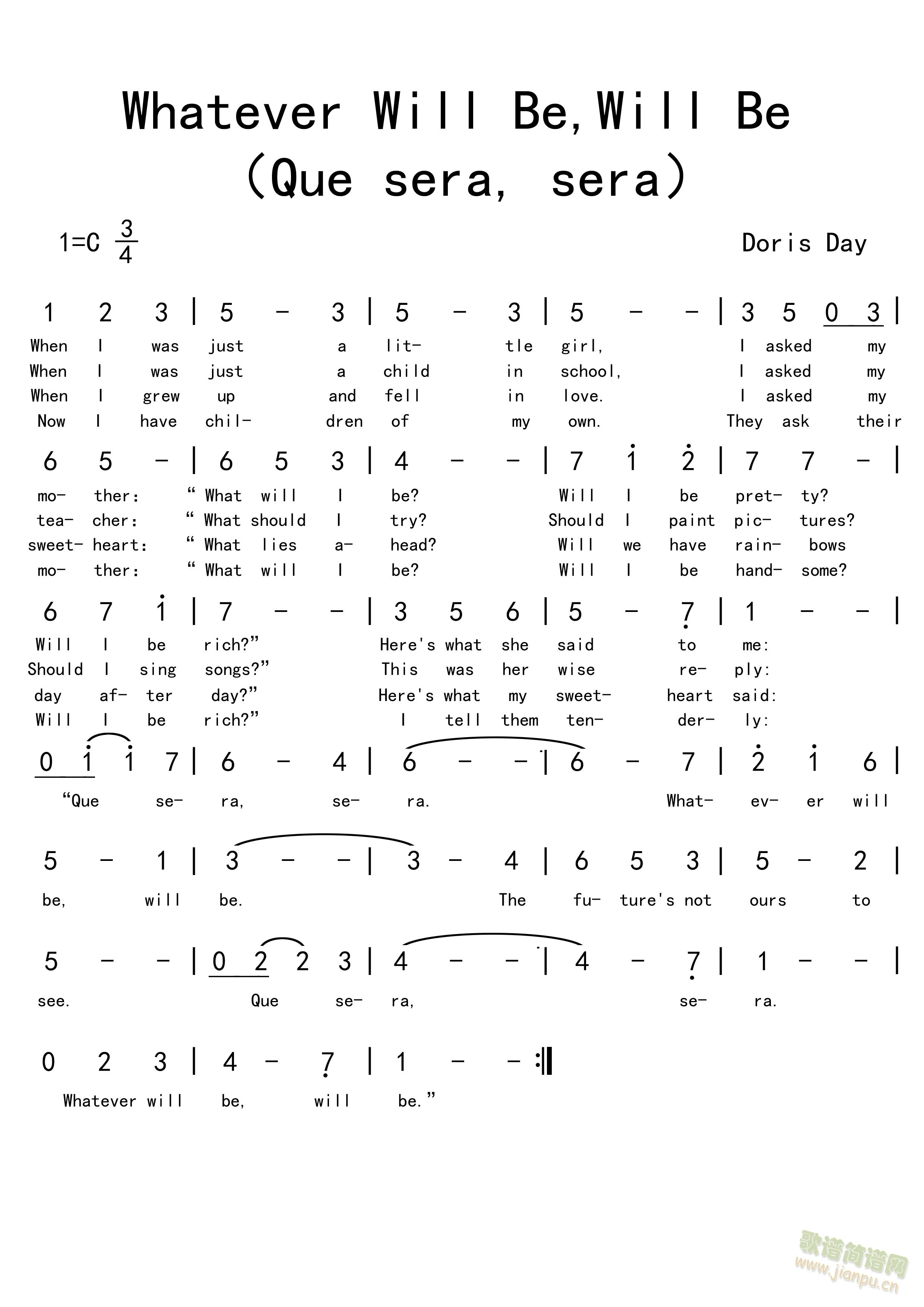 Whatever Will Be,Will Be (十字及以上)1